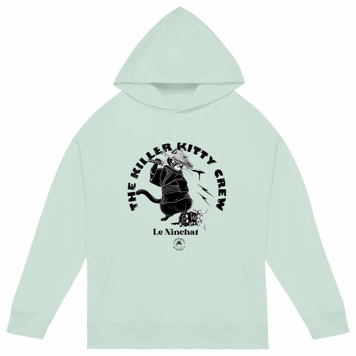 Image back Hoodie oversized unisex - Ninchat-The Killer Kitty Crew