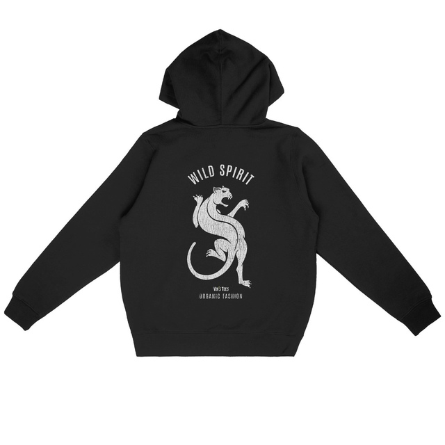 Sweat à capuche écologique Unisexe - Félin bio