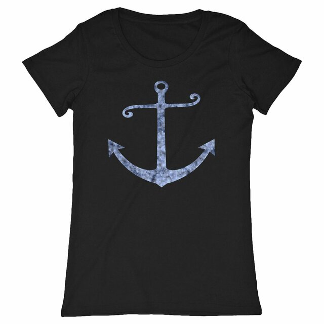 T-shirt Femme  bio - ancre marine style aquarelle - Image