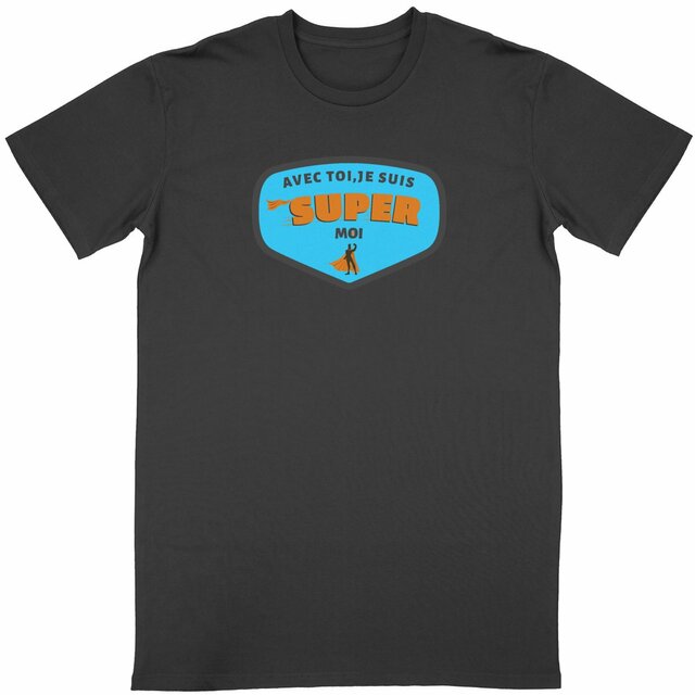 T-shirt bio Unisexe - super moi - t-shirt super hero - Image