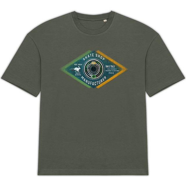 T-shirt oversize unisexe en coton bio – Style streetwear skateshop - Image