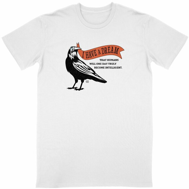 T-shirt Unisexe bio -message corbeau 
