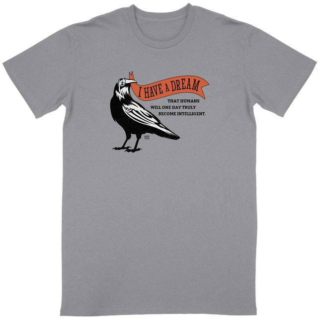 T-shirt Unisexe bio -message corbeau  - Image