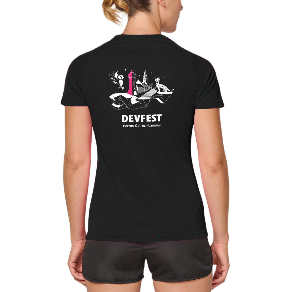 T-shirt de sport recyclé pour femme - Devfest - Perros - Lannion