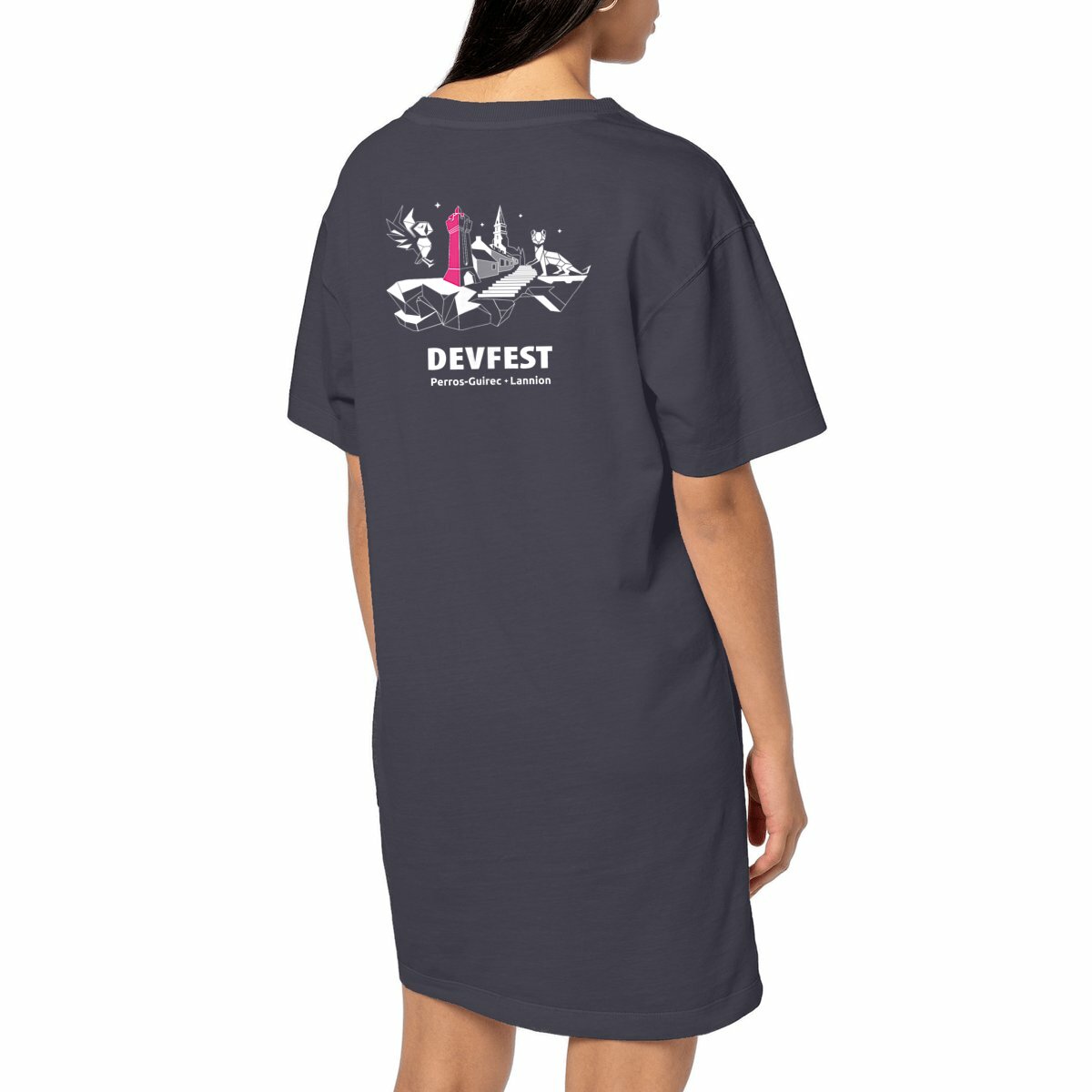 Robe T-shirt Vintage Femme - DevFest - Perros - Lannion