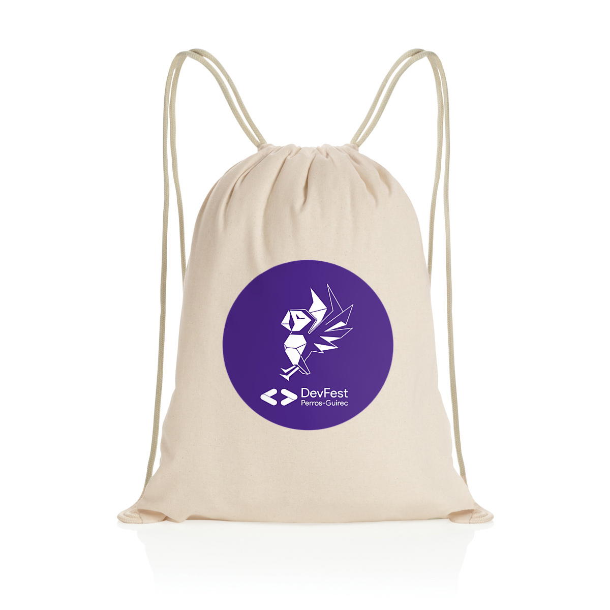 DevFest Perros-Guirec | Recycled drawstring backpack - Image