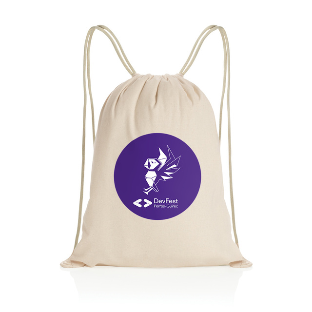 DevFest Perros-Guirec | Recycled drawstring backpack - Image