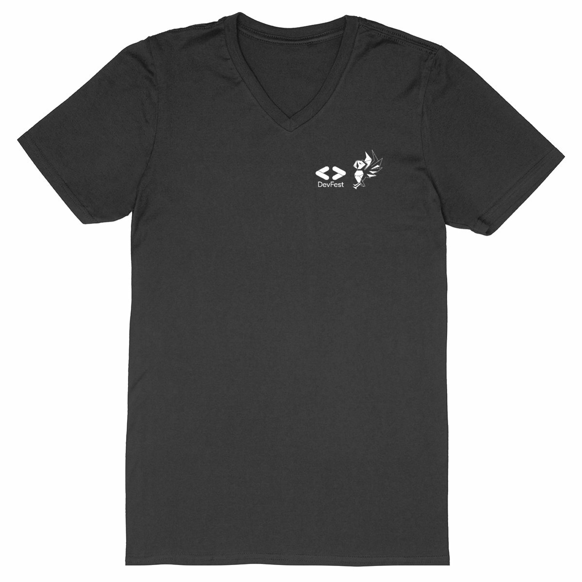 T-shirt col V - DevFest - Perros-Guirec - Lannion - Image