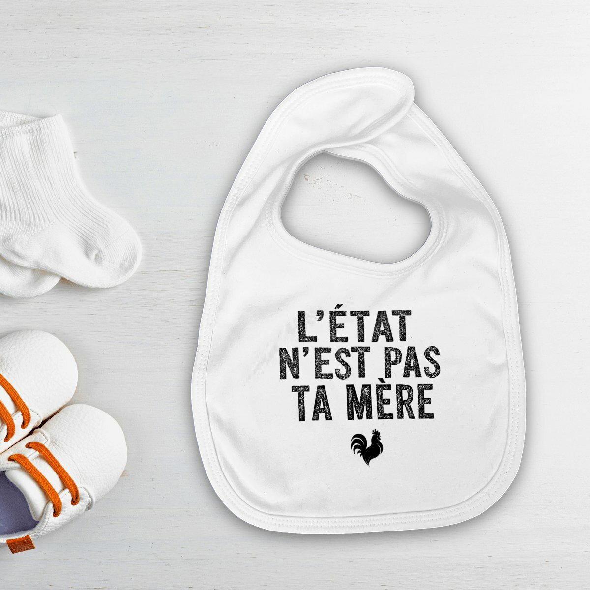 Image front Bavoir - L'Etat N'Est Pas Ta Mère