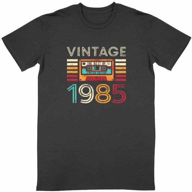 Image back T-shirt Unisexe Classique Anniversaire Vintage 1985