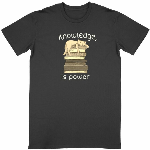 Image front T-shirt Unisexe Classique Chat et Livres