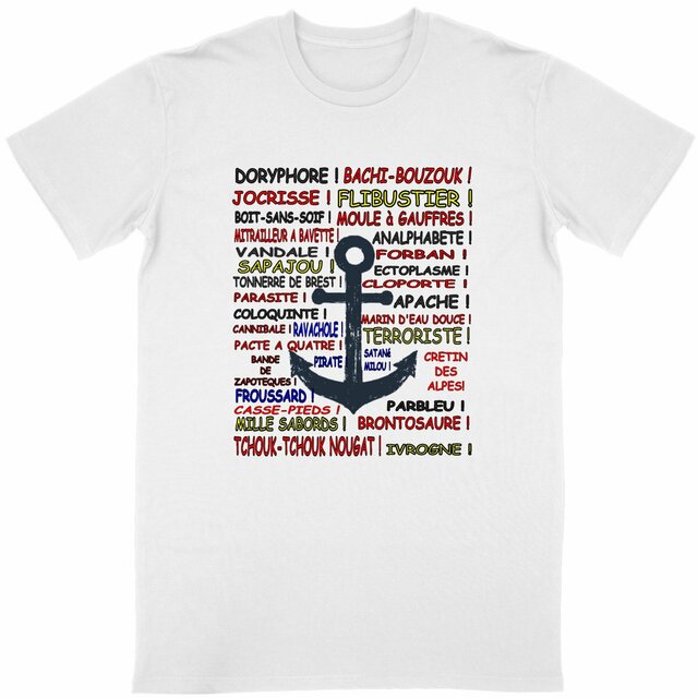 Image back T-shirt Unisexe Classique Capitaine Haddock Humoristique