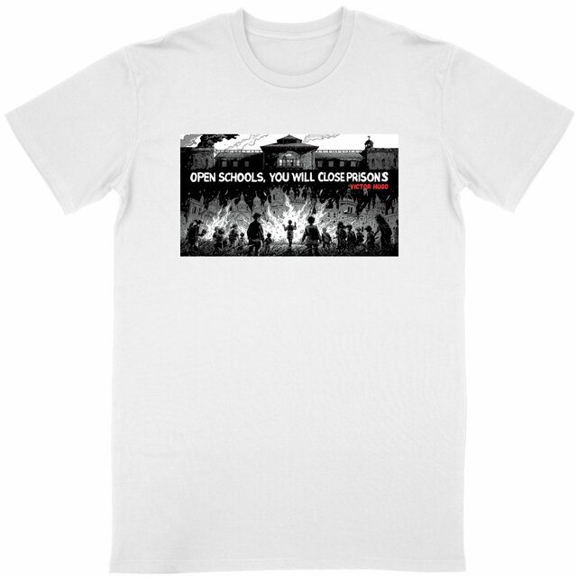 Image back T-shirt Unisexe Classique - Citation de Victor Hugo