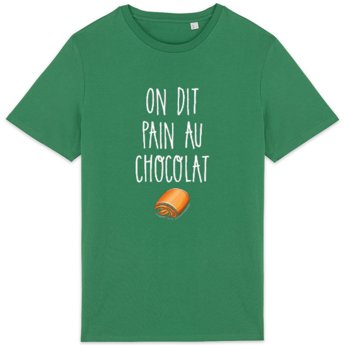 Image back T-shirt unisexe léger humour chocolatine vs pain au chocolat