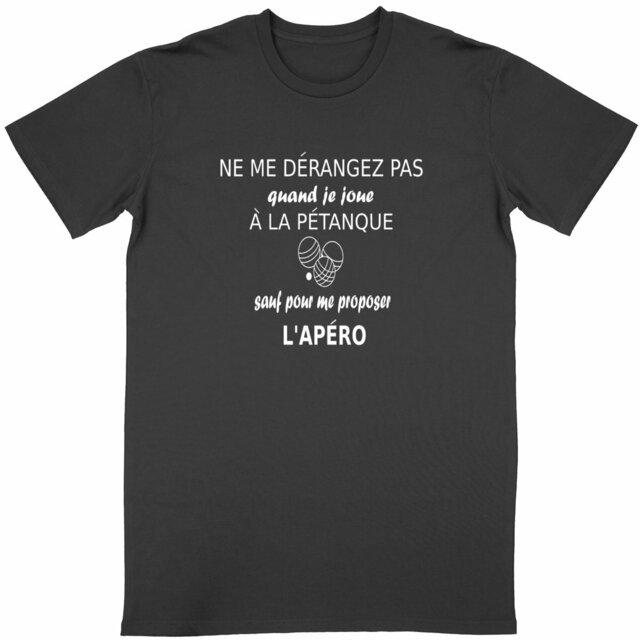 Image back T-shirt Unisexe Classique Pétanque Rigolo