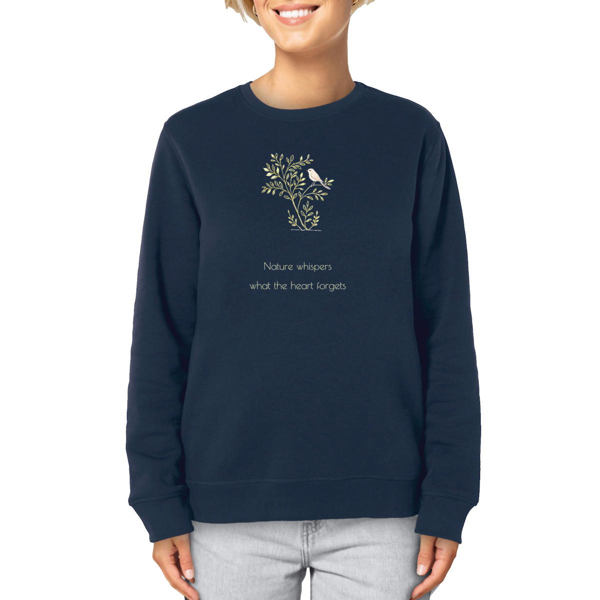 Image front Sweat Unisexe écoresponsable - Légèreté : L’Oiseau et l’Arbre