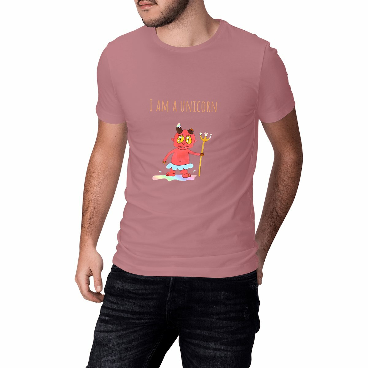 Image front T-shirt Unisexe épais - I am a unicorn