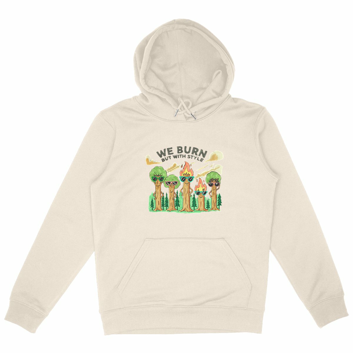 Image back Sweat à Capuche Unisexe Ecoresponsable - "We Burn But with Style"