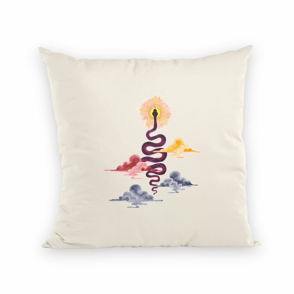 Image back Coussin Renouveau : Serpent des Ténèbres à la Lumière – Édition Nouvel An Chinois