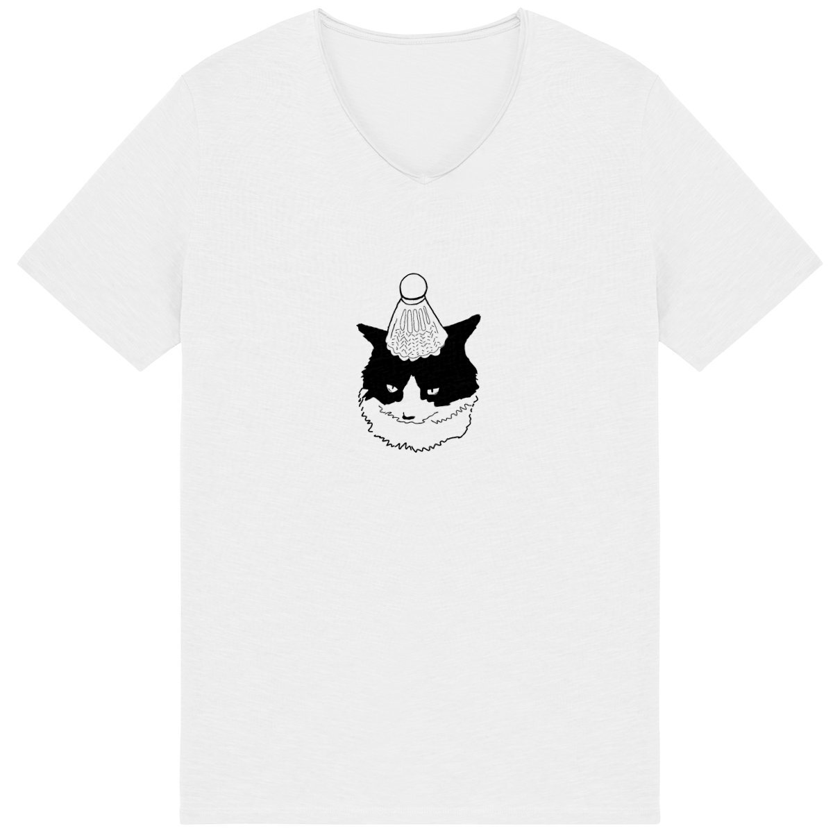 Image back T-shirt homme Slub - Chat se moque