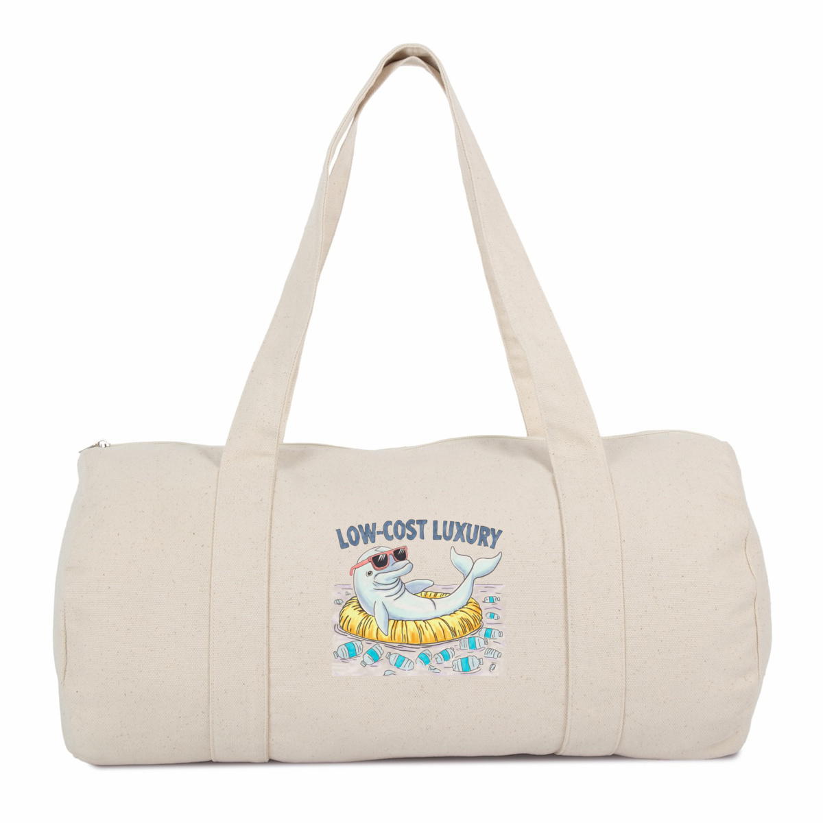 Image back Sac Polochon Bio - "Low Cost Luxury" – Illustration Dauphin