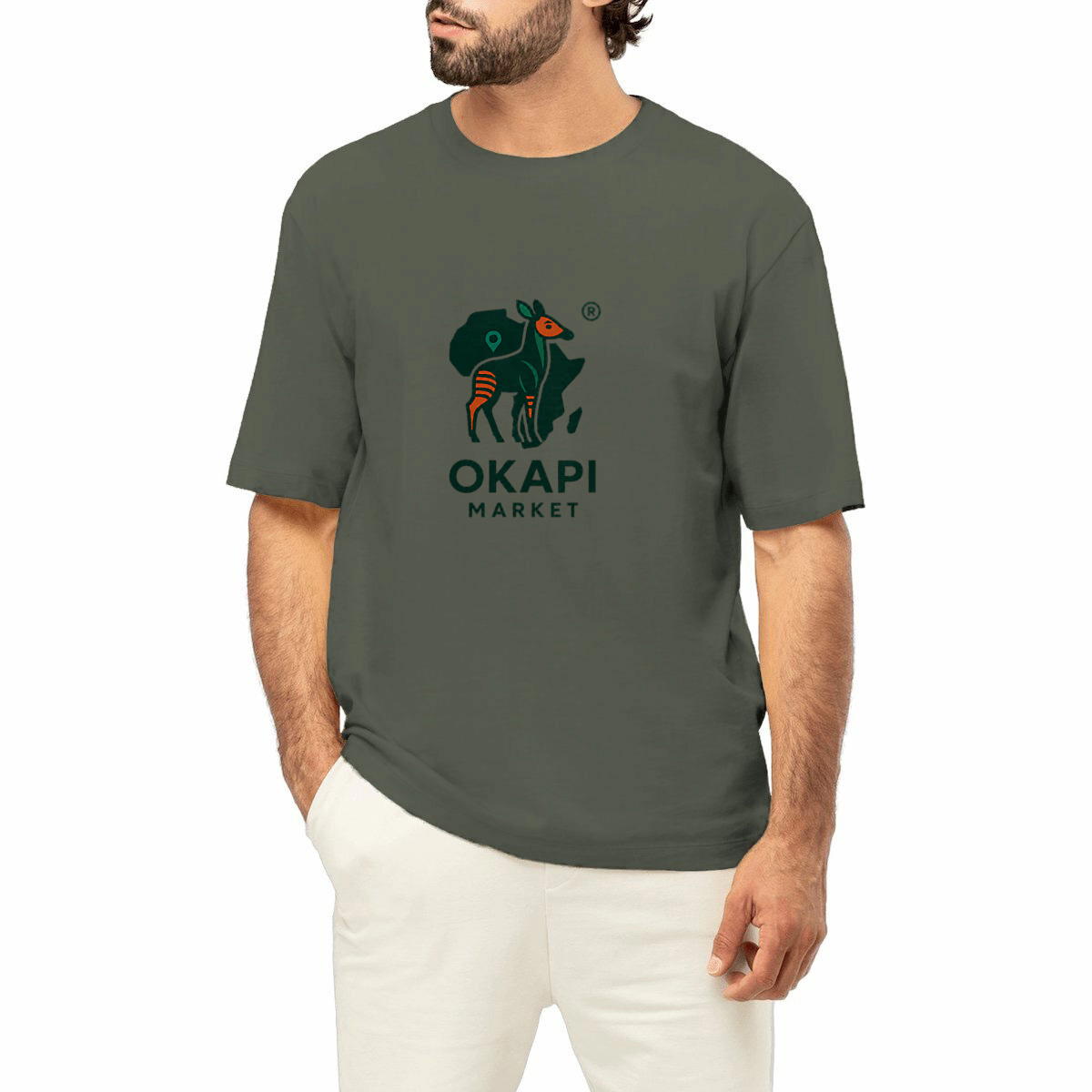 Okapi T-Shirt Green Oversized