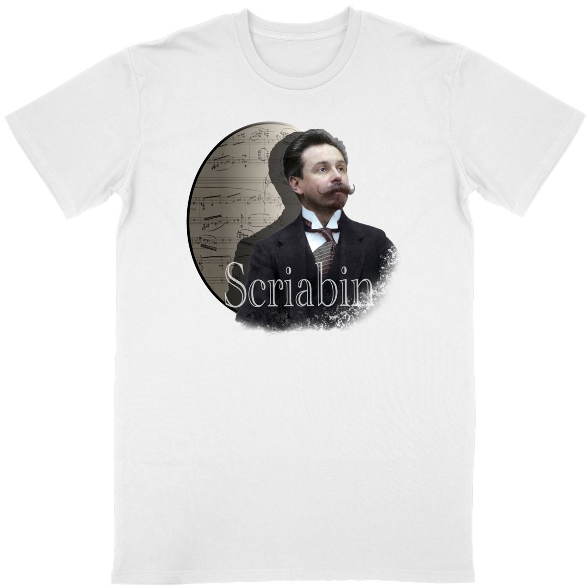 Image back Unisex T-Shirt (Composer - Scriabin)
