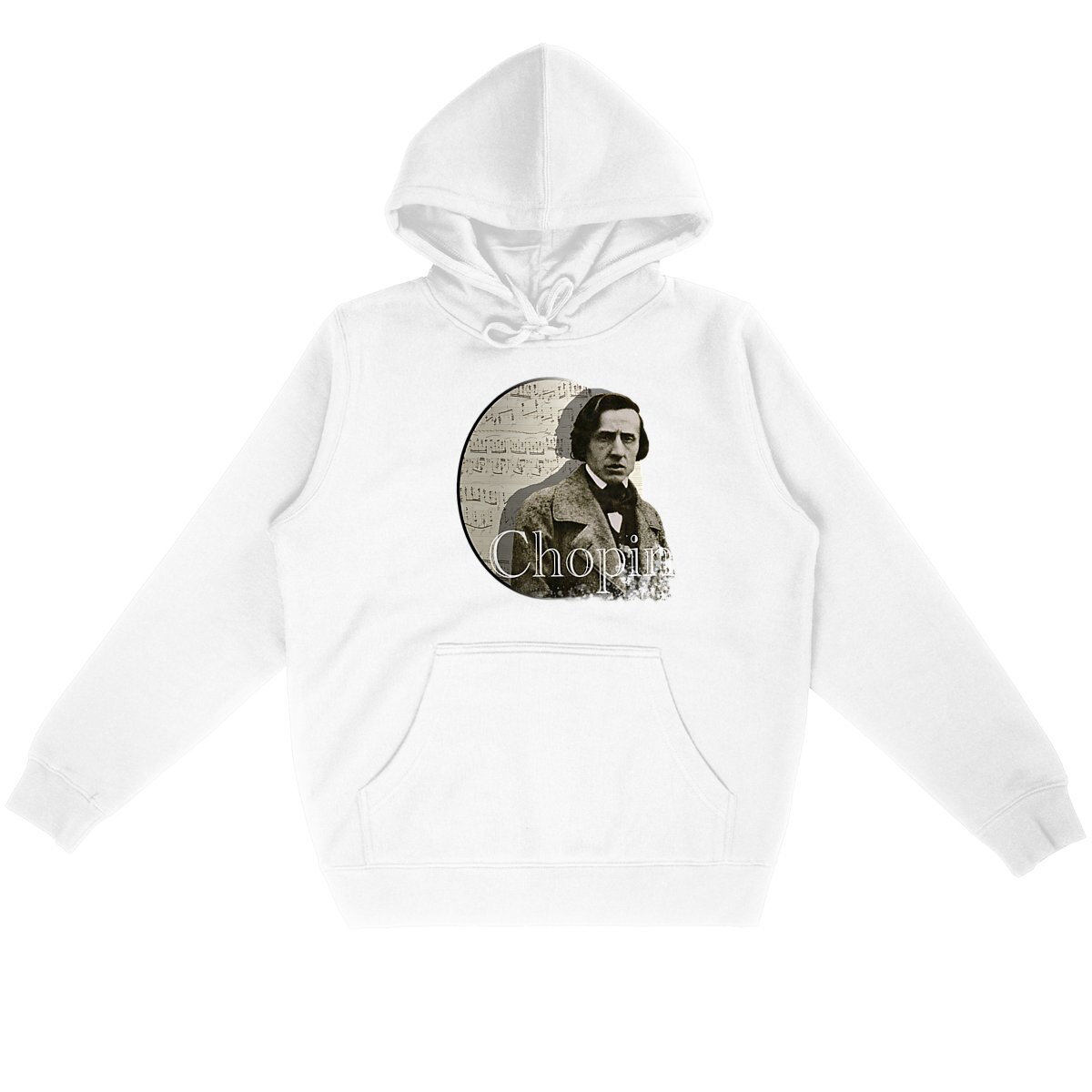 Image back Unisex Hoody (Composer - Chopin)