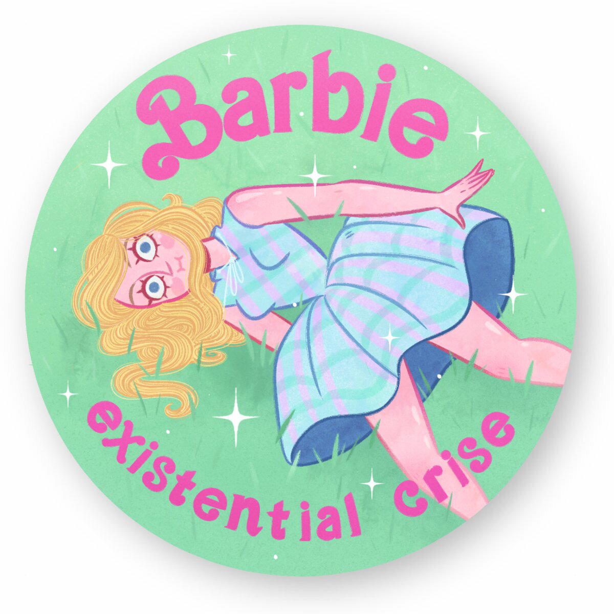 Image front Sticker - Barbie existential crise