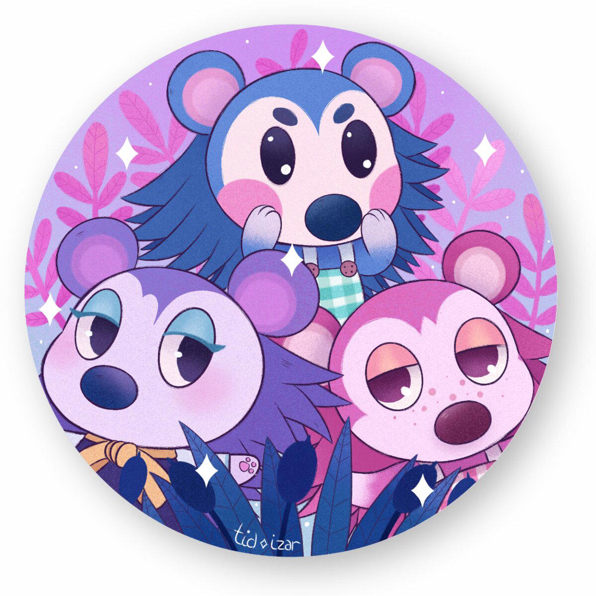 Image front Sticker - Animal Crossing : Layette, Cousette et Maria