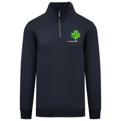 Sweat-shirt écoresponsable à col montant zippé homme – Navy Blue