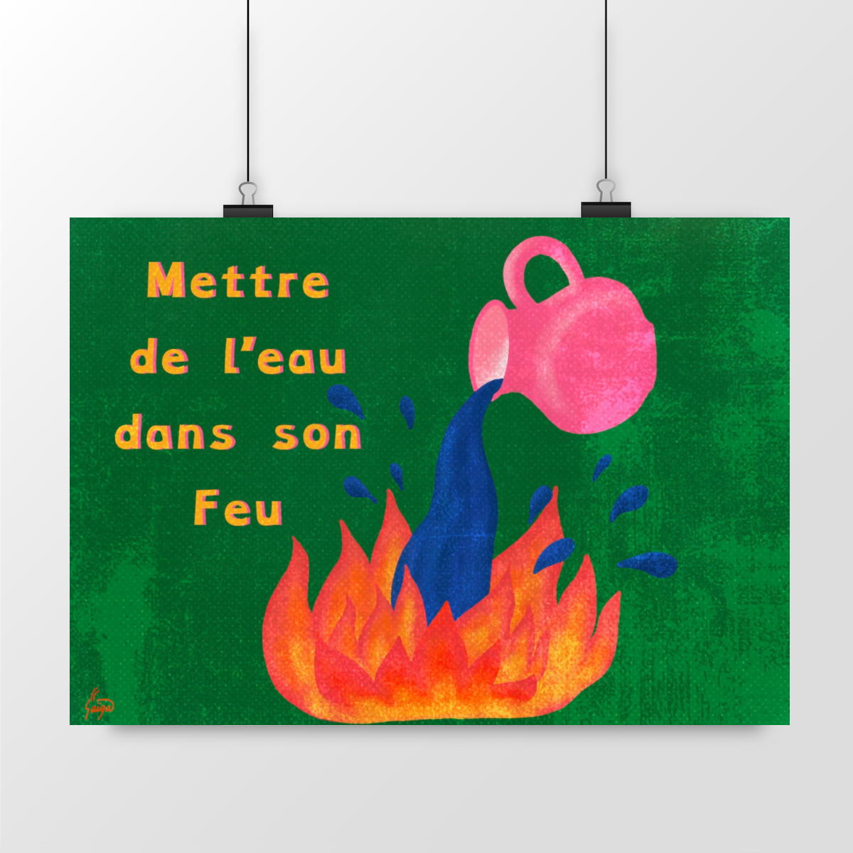 Image front Mettre de l'eau dans son vin - Mettre de l'eau dans son feu