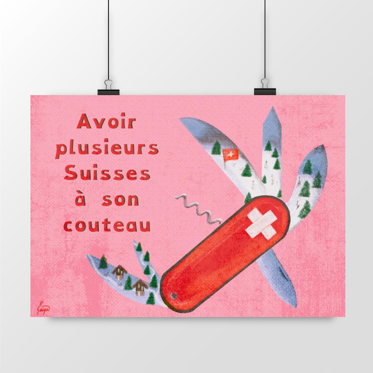 Image front Avoir plusieurs cordes à son arc - Avoir plusieurs Suisses à son couteau
