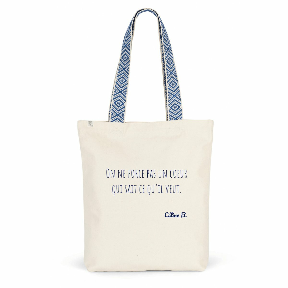 Image front On ne force pas un coeur qui sait ce qu'il veut {Tote Bag}