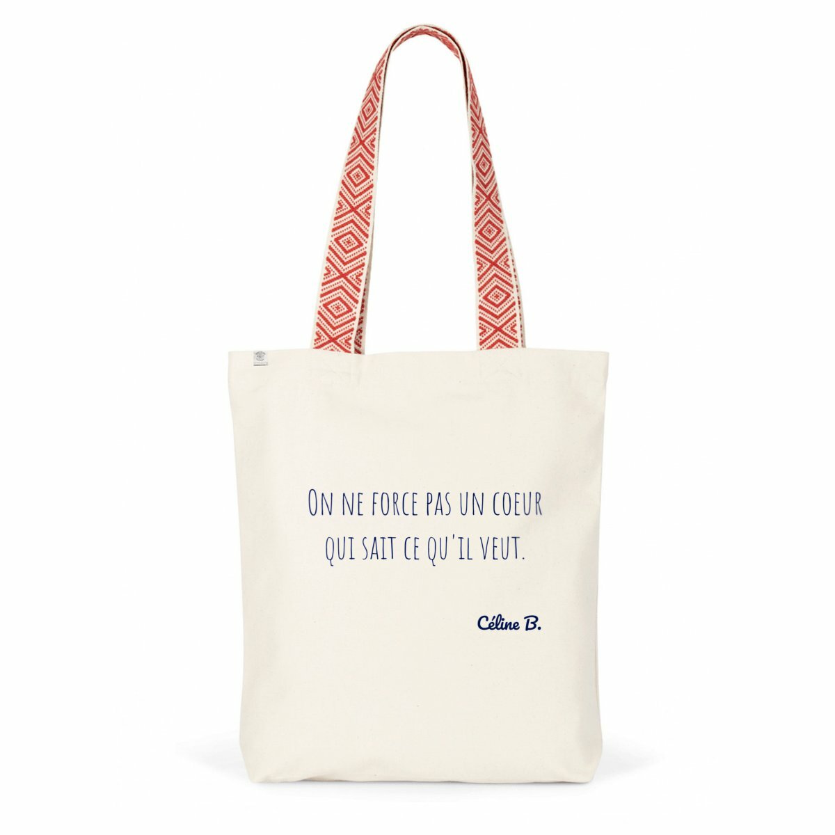 Image back On ne force pas un coeur qui sait ce qu'il veut {Tote Bag}