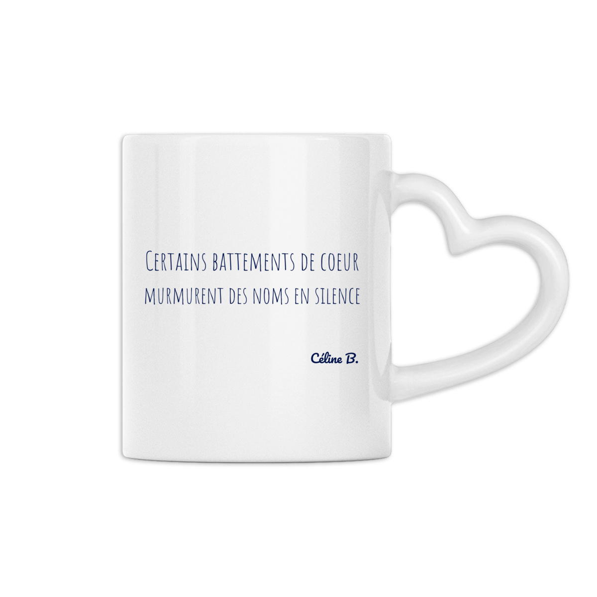 Image front Certains battements de coeur murmurent des noms en silence {MUG}
