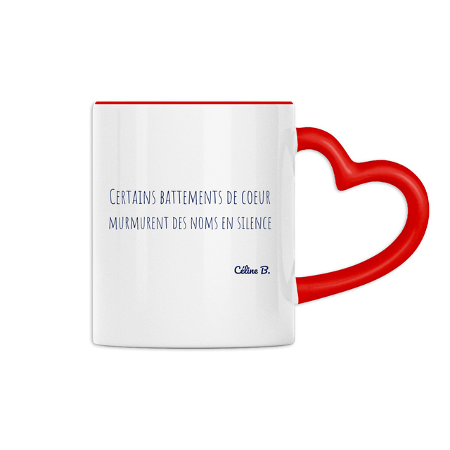 Image back Certains battements de coeur murmurent des noms en silence {MUG}