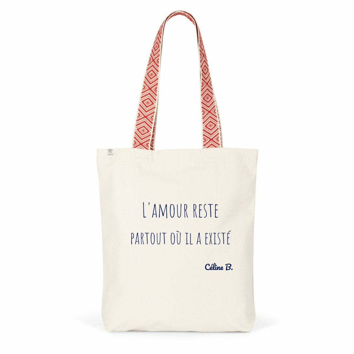Image back L'amour reste. Partout où il a existé {Tote Bag}