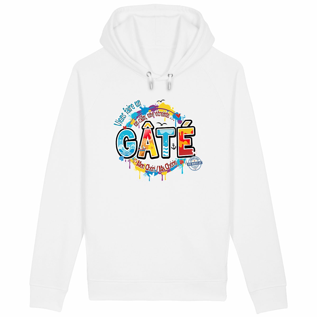 Sweat à capuche - Gâté Marseille - Expression Marseillaise Art Design - Image