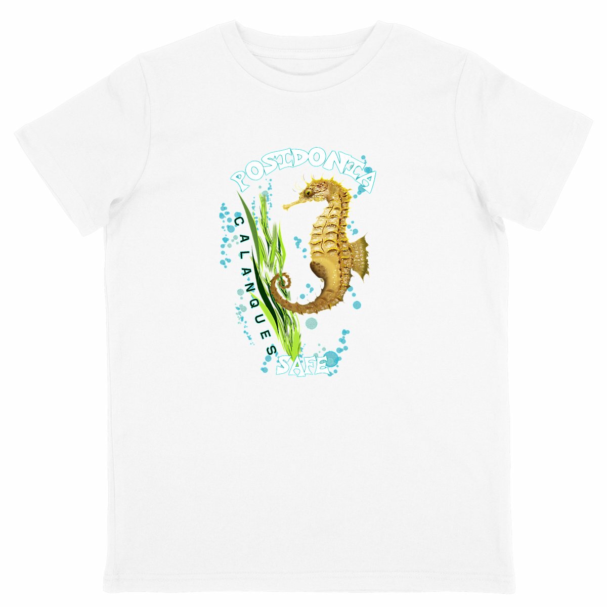 T-shirt enfant Hippocampe et Posidinie des calanques. - Image