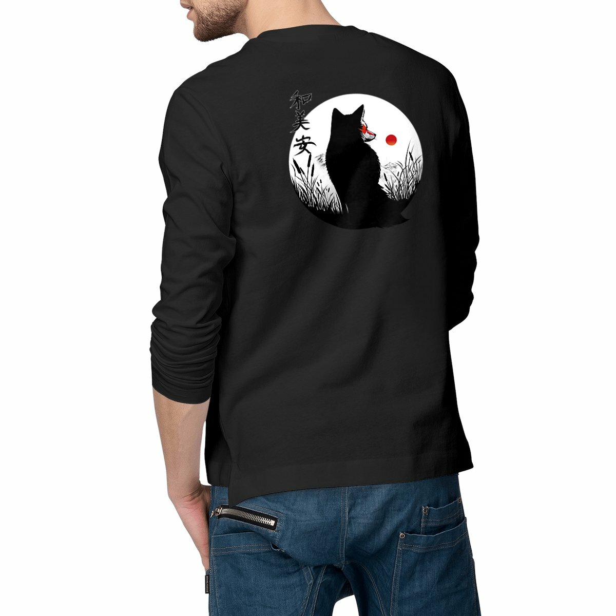 Renard mystique au soleil levant-kanji- Zao village