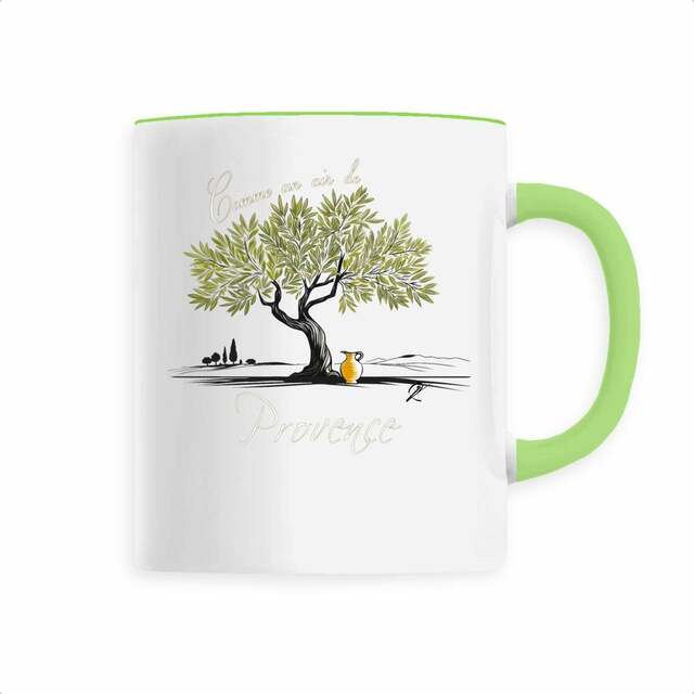 Mug céramique paysage provençal élégant