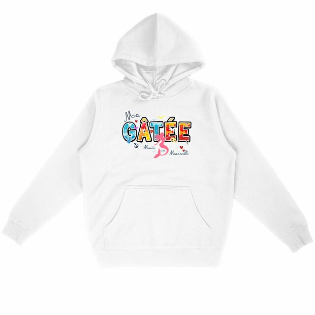 Sweat à capuche Ma Gâtée expression de Marseille Sirène unisexe
