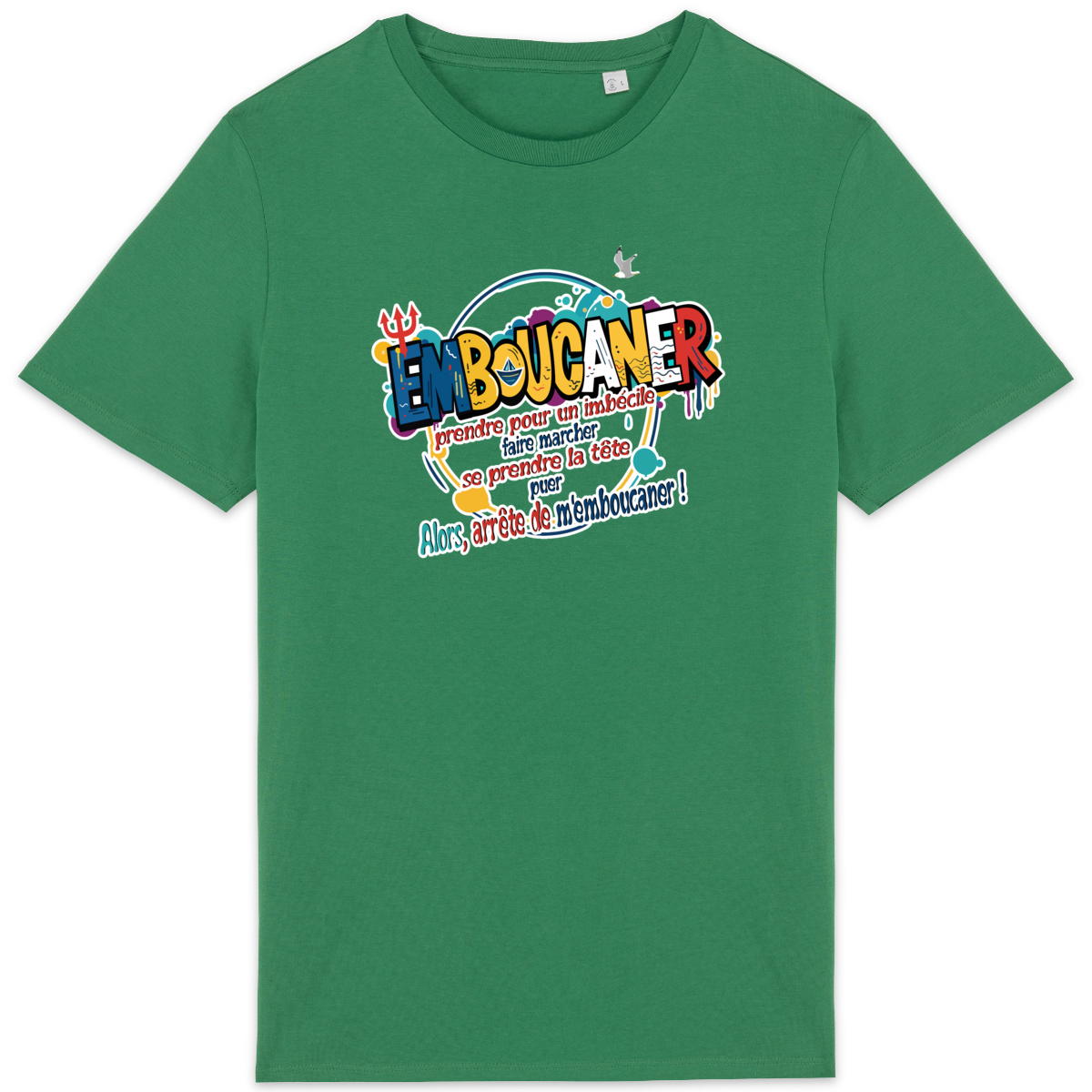 T-shirt Emboucaner - Parler Marseillais Typography Art Design  - Image