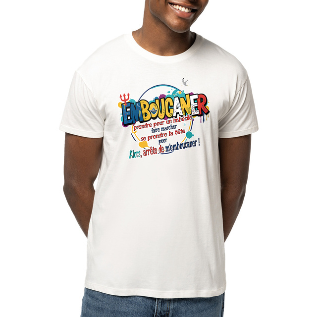 T-shirt Emboucaner - Parler Marseillais Typography Art Design 