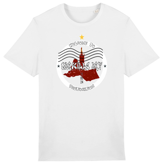 T-shirt COTON BIO Marseille Urban Art - Basilique et Graphisme Moderne - Image