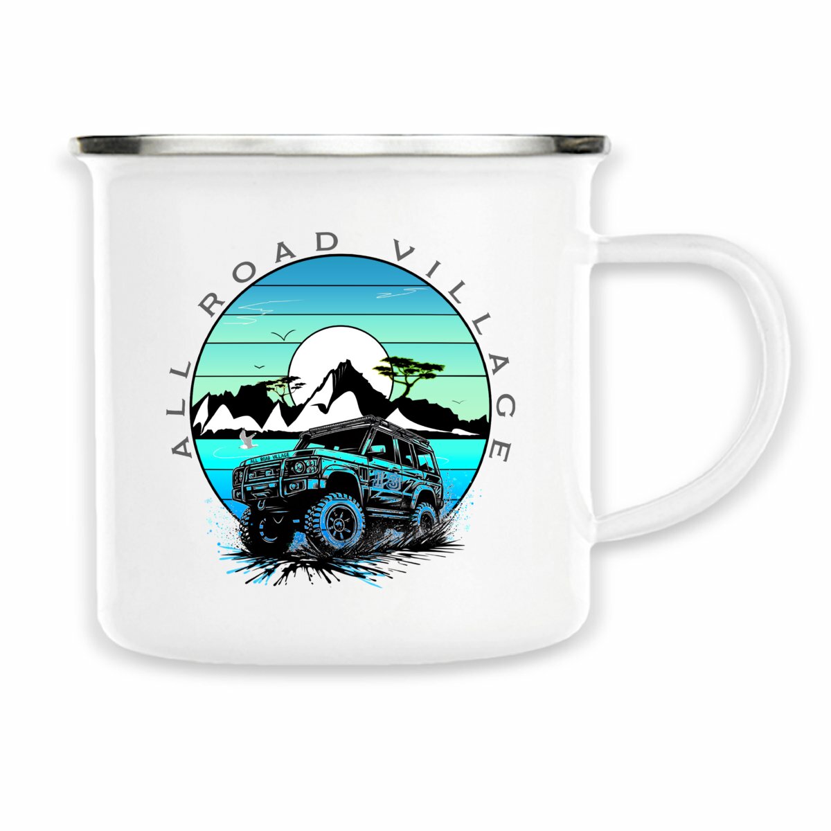 Mug metal design inspiré des calanques - Image