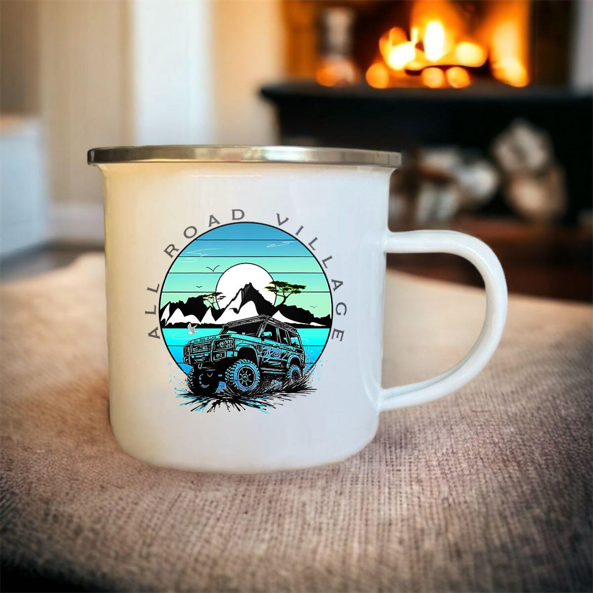 Mug metal design inspiré des calanques