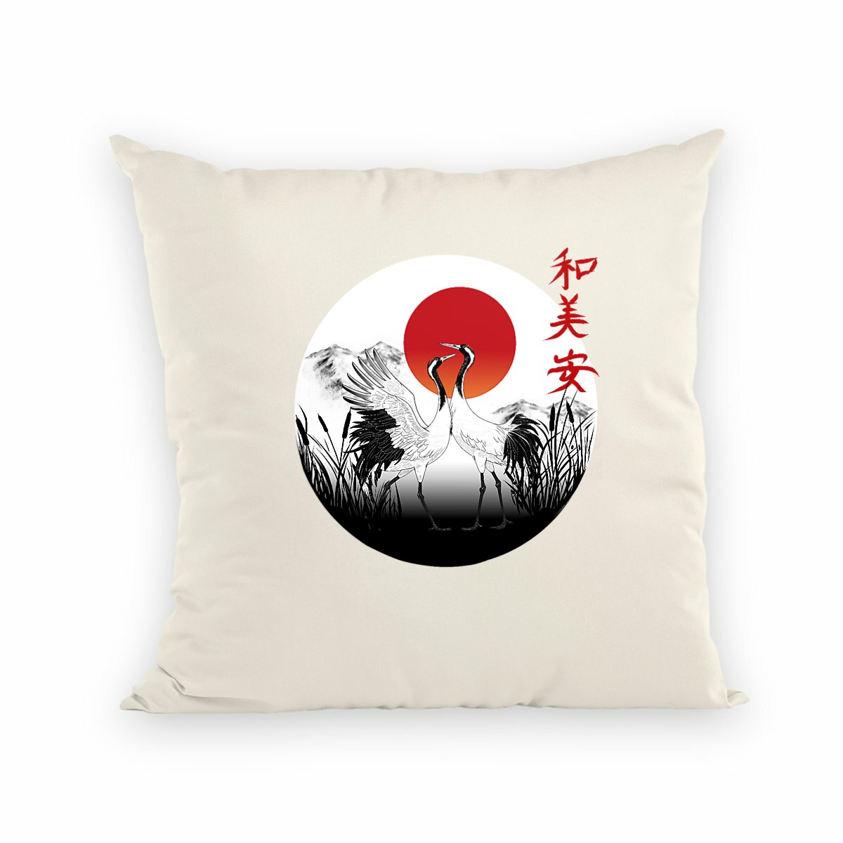 Coussin décoratif au design japonais : l'élégance et la sérénité dans votre intérieur - Image