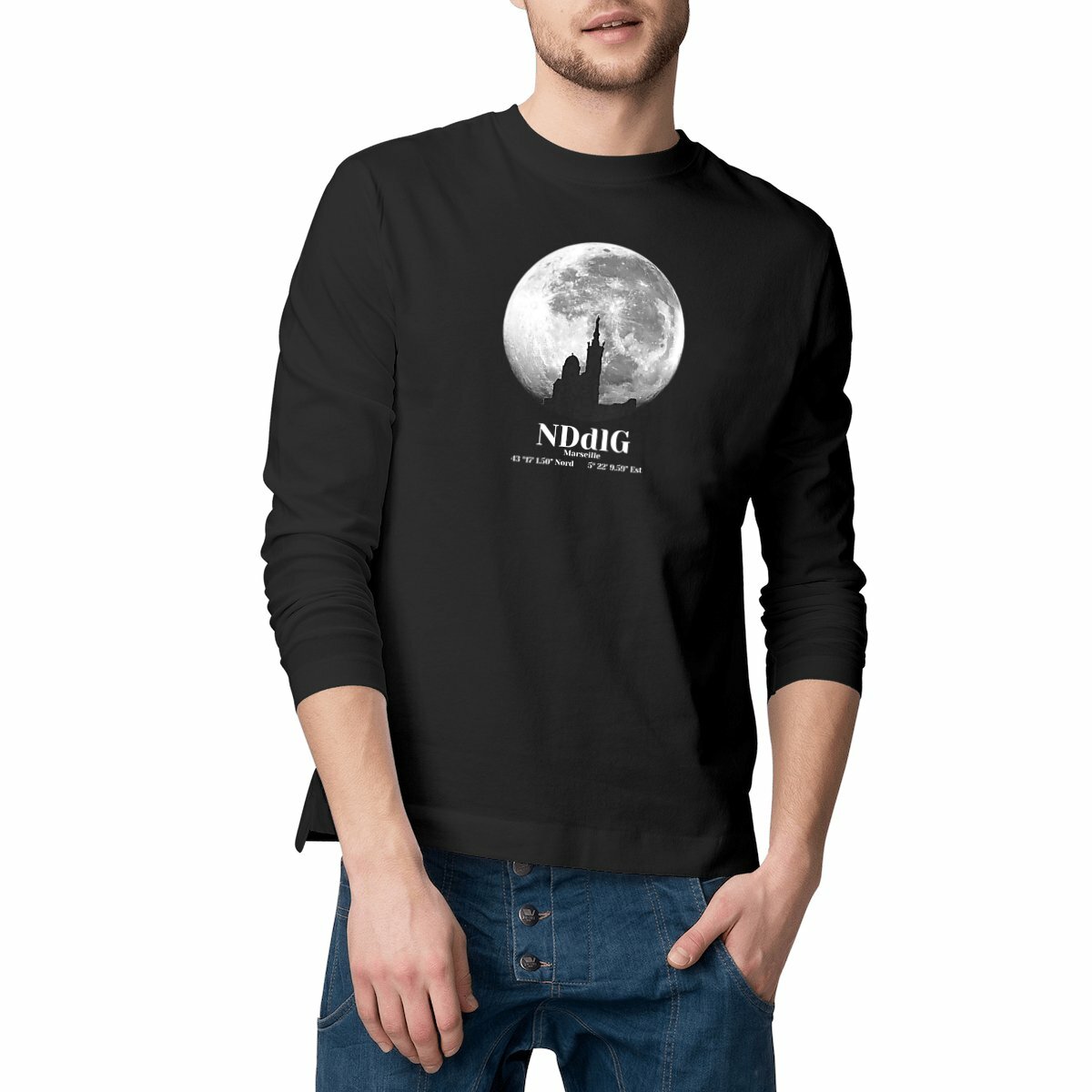 T-shirt Homme classique manches longues - Notre Dame de la Garde